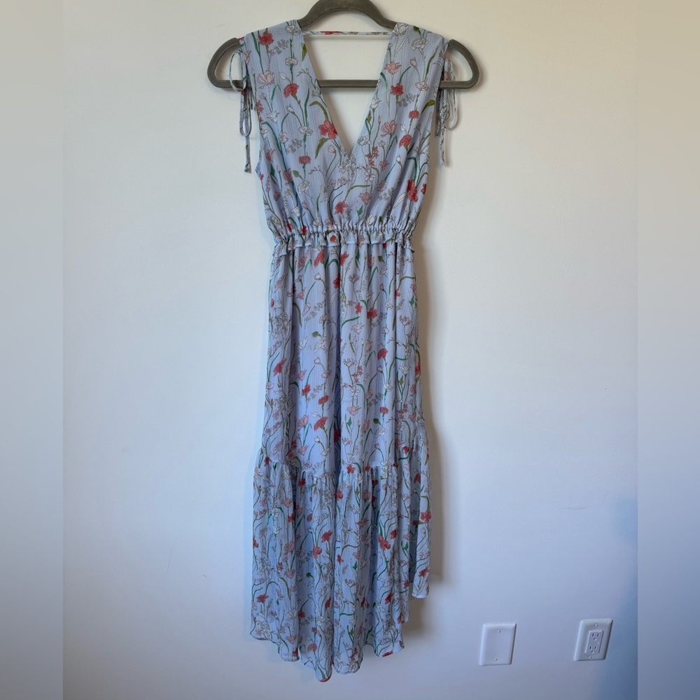 Banana Republic Floral Ruched Maxi Dress - Size 0 - Picture 8 of 14